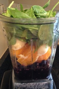 Blueberry Spinach Smoothie Prep